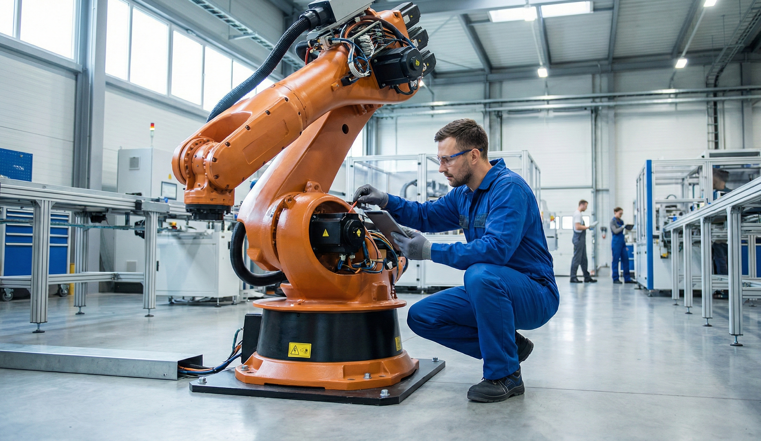 FANUC robot cell integrated by SS Automation at manufacturing facility